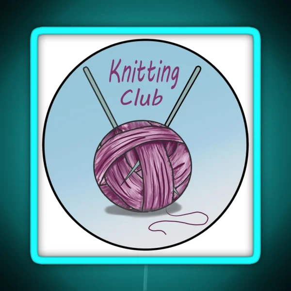 Knitting Club RGB Neon Sign