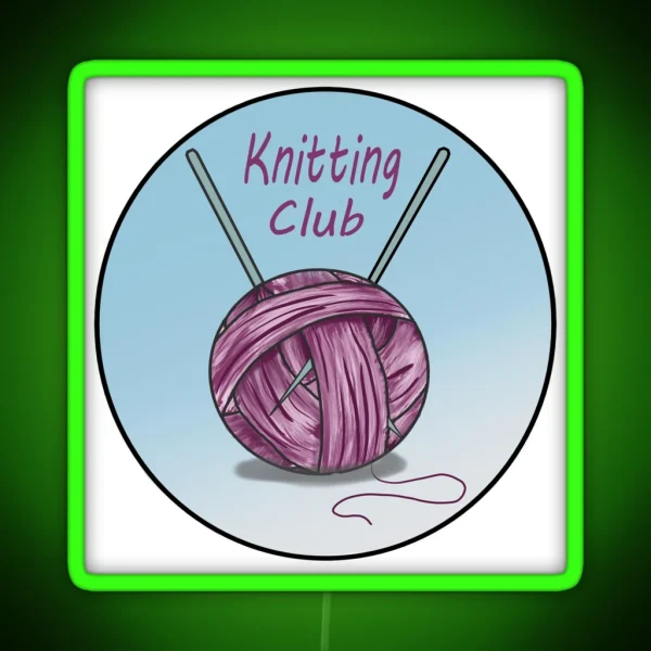 Knitting Club RGB Neon Sign