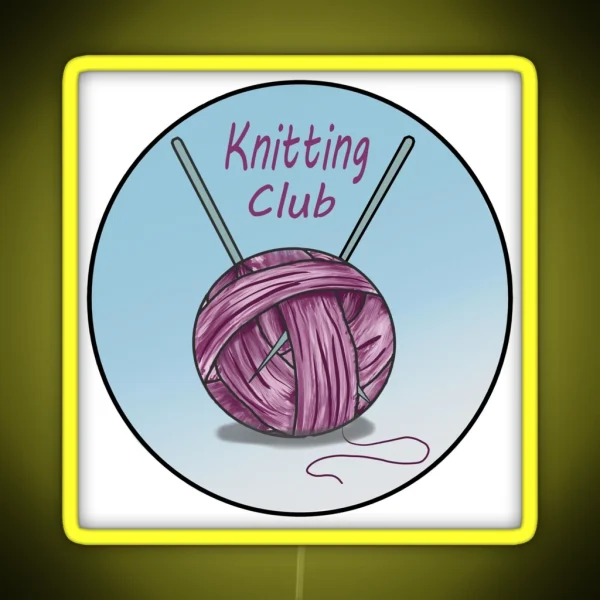 Knitting Club RGB Neon Sign