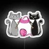 Knitting Needles Cats With Yarn Led RGB Neon Sign - Image 4
