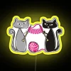 Knitting Needles Cats With Yarn Led RGB Neon Sign - Image 5