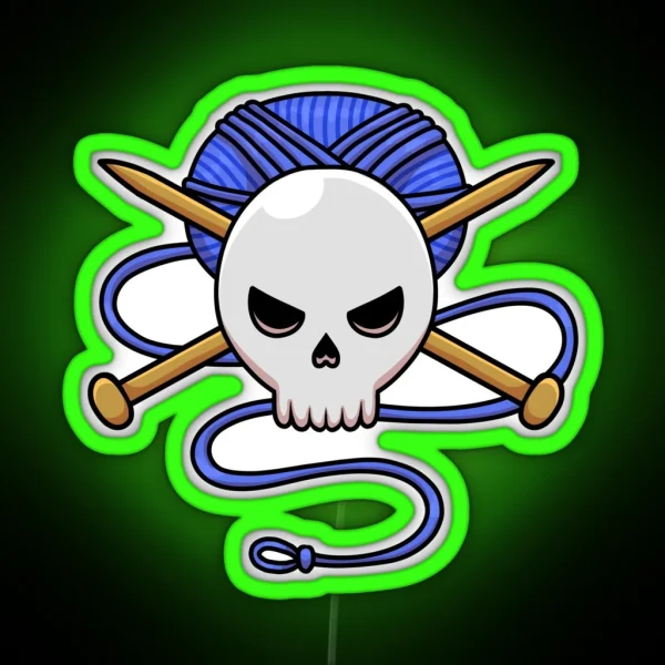 Knitting Pirate RGB Neon Sign