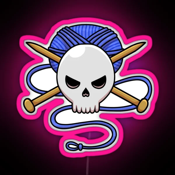 Knitting Pirate RGB Neon Sign