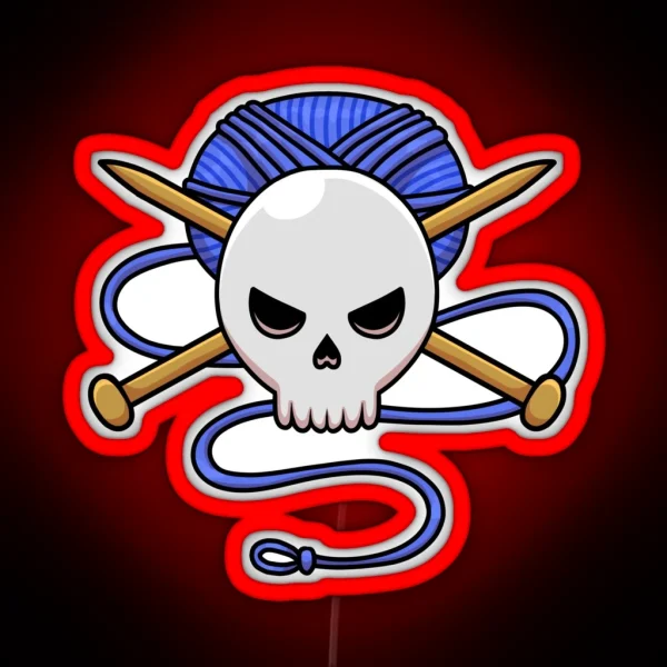 Knitting Pirate RGB Neon Sign
