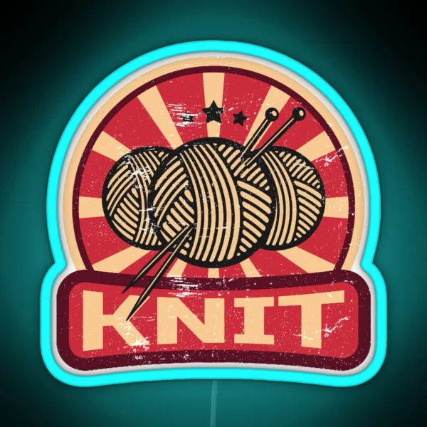 Knitting Propaganda Fitted RGB Neon Sign