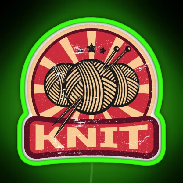 Knitting Propaganda Fitted RGB Neon Sign