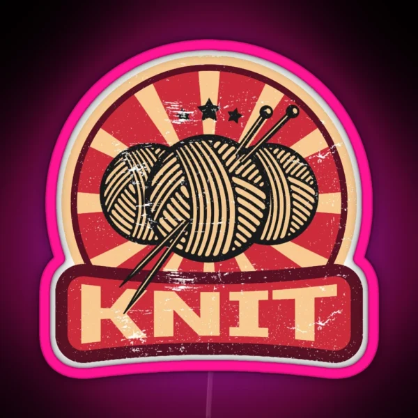 Knitting Propaganda Fitted RGB Neon Sign