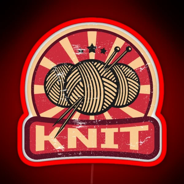 Knitting Propaganda Fitted RGB Neon Sign