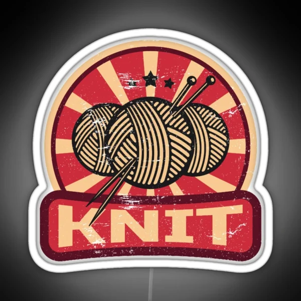 Knitting Propaganda Fitted RGB Neon Sign