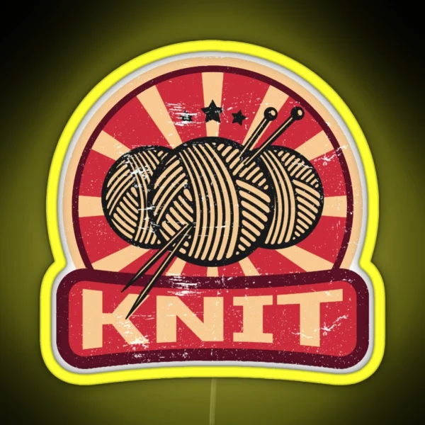 Knitting Propaganda Fitted RGB Neon Sign