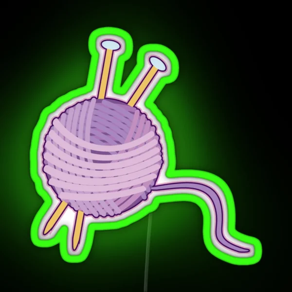 Knitting RGB Neon Sign
