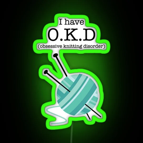 Knitting RGB Neon Sign