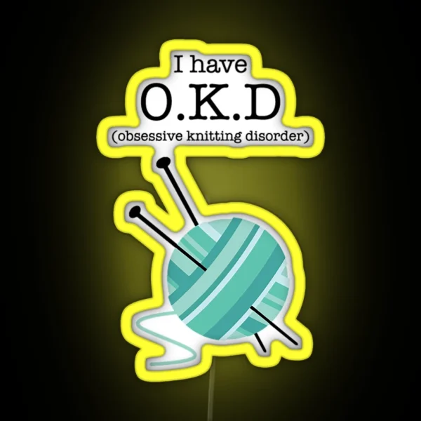 Knitting RGB Neon Sign