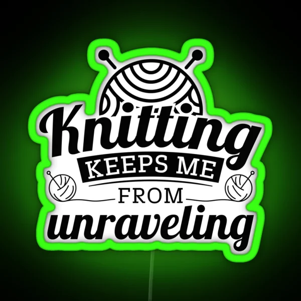 Knitting RGB Neon Sign