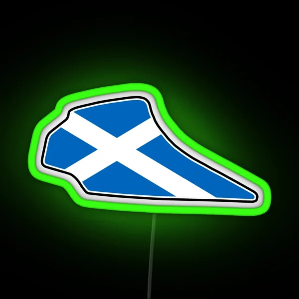 Knockhill Racing Circuit Flag RGB Neon Sign