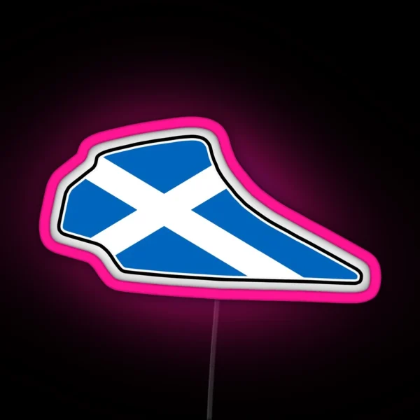 Knockhill Racing Circuit Flag RGB Neon Sign