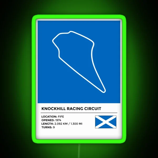 Knockhill Racing Circuit Info RGB Neon Sign