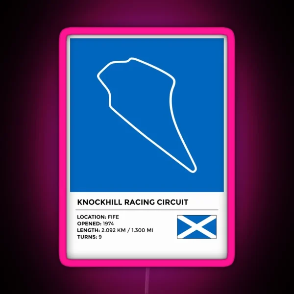 Knockhill Racing Circuit Info RGB Neon Sign