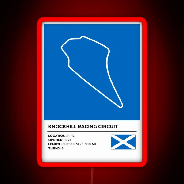 Knockhill Racing Circuit Info RGB Neon Sign