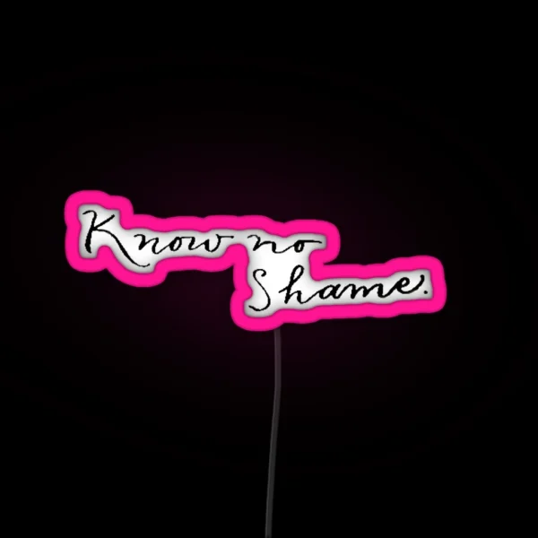 Know No Shame RGB Neon Sign