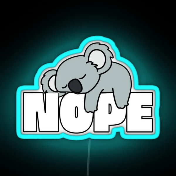Koala Nope RGB Neon Sign