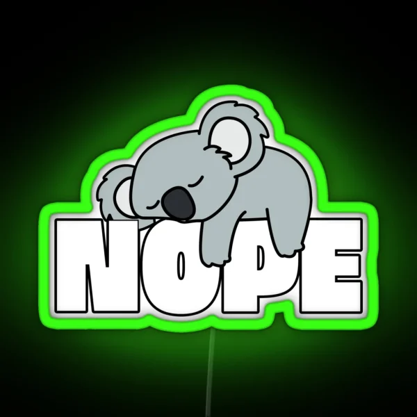 Koala Nope RGB Neon Sign