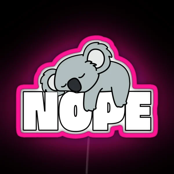 Koala Nope RGB Neon Sign