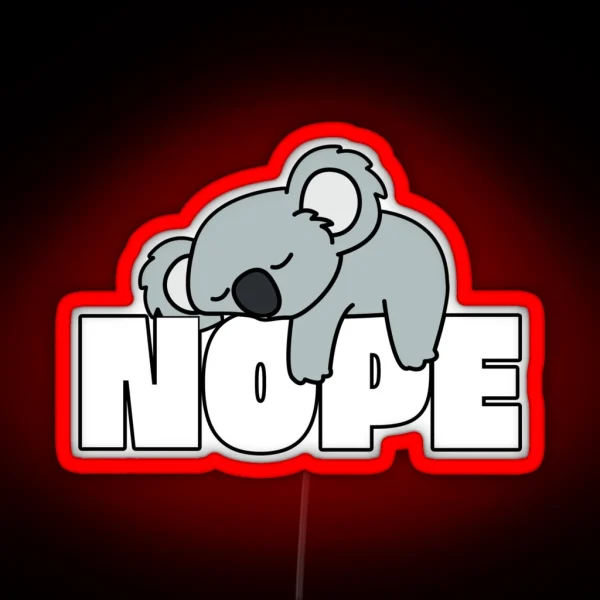 Koala Nope RGB Neon Sign