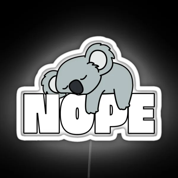 Koala Nope RGB Neon Sign