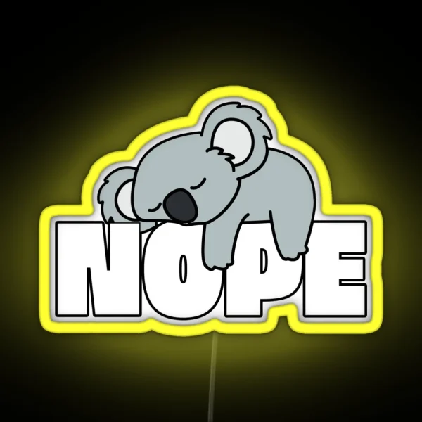 Koala Nope RGB Neon Sign