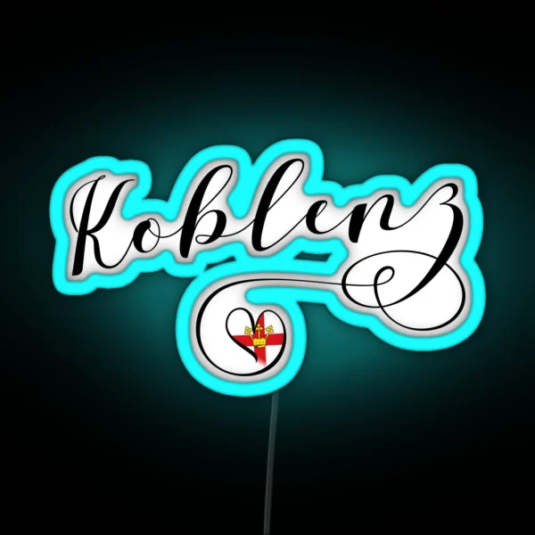 Koblenz Flag Heart Rhineland Palatinate RGB Neon Sign