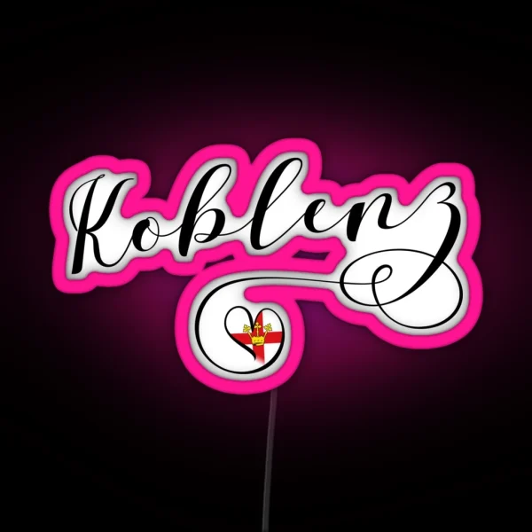 Koblenz Flag Heart Rhineland Palatinate RGB Neon Sign