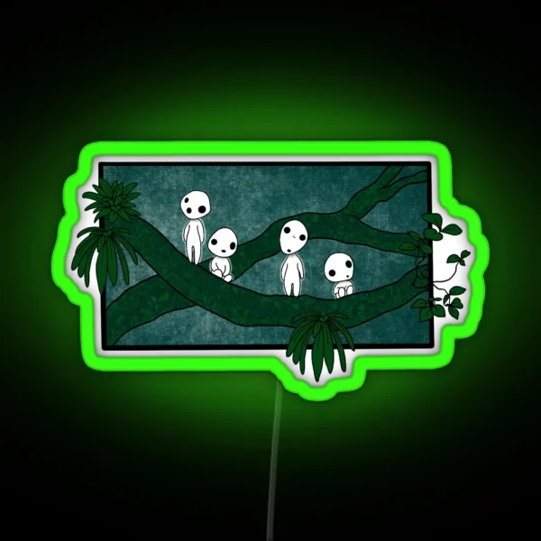 Kodama Princess Mononoke RGB Neon Sign