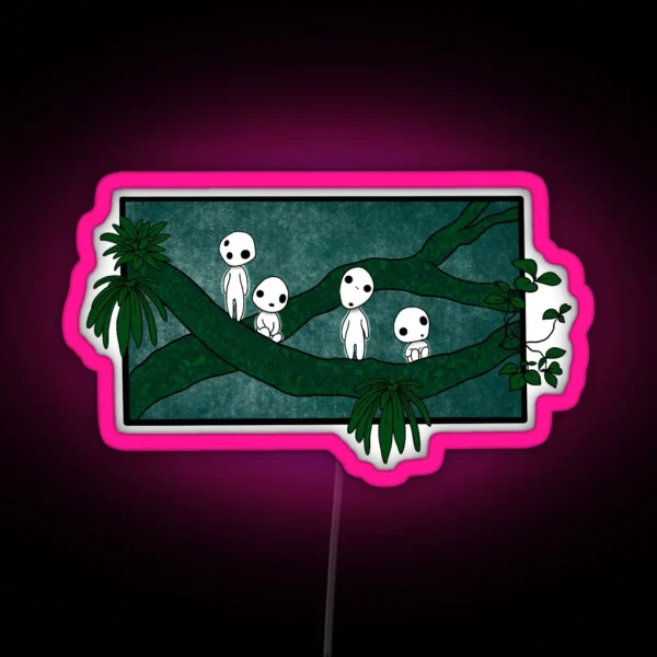 Kodama Princess Mononoke RGB Neon Sign