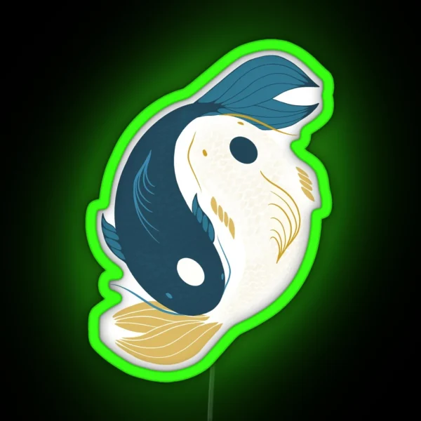 Koi Yin And Yang RGB Neon Sign