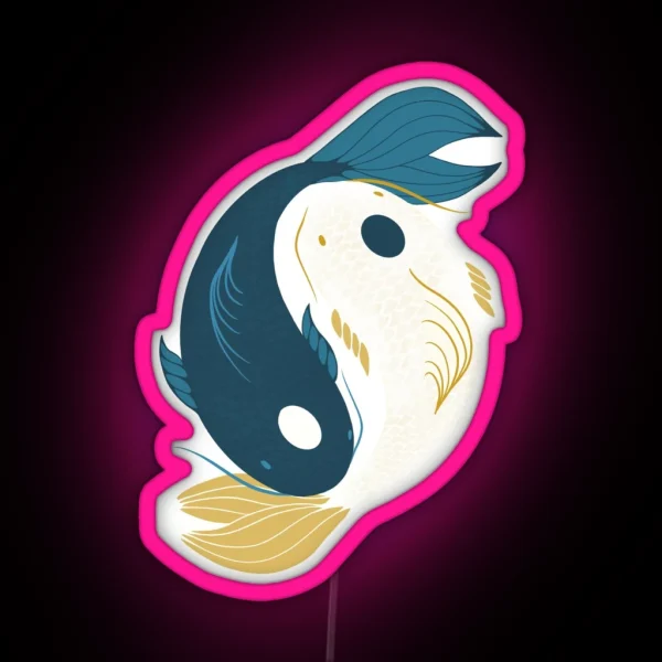 Koi Yin And Yang RGB Neon Sign