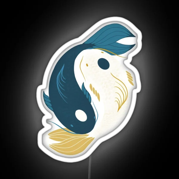 Koi Yin And Yang RGB Neon Sign