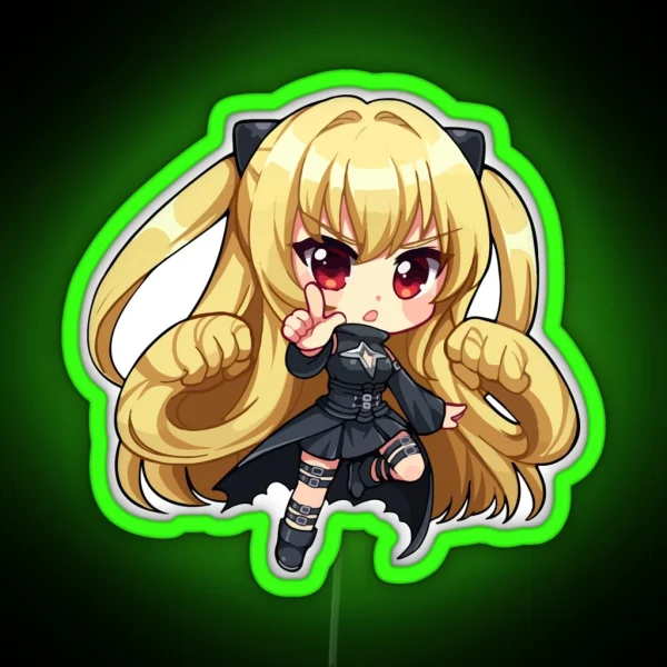 Kojinki Yami Chibi To Love Ru Golden Darkness RGB Neon Sign