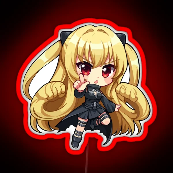 Kojinki Yami Chibi To Love Ru Golden Darkness RGB Neon Sign