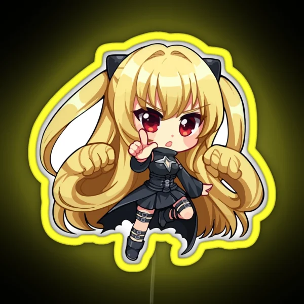 Kojinki Yami Chibi To Love Ru Golden Darkness RGB Neon Sign