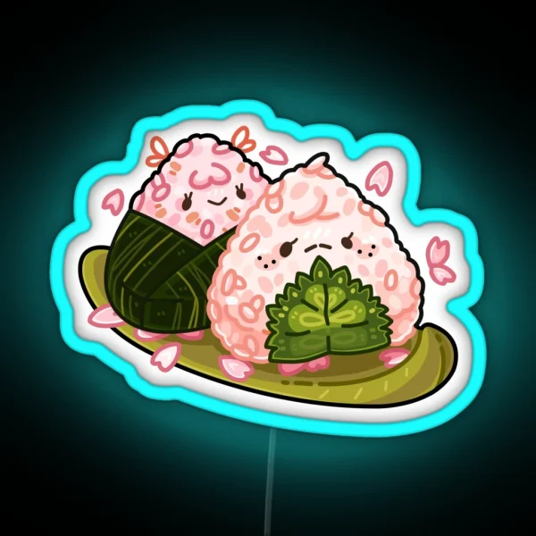 Konbini Sakura Onigiri RGB Neon Sign
