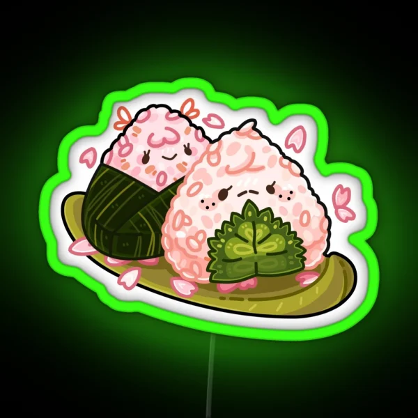 Konbini Sakura Onigiri RGB Neon Sign