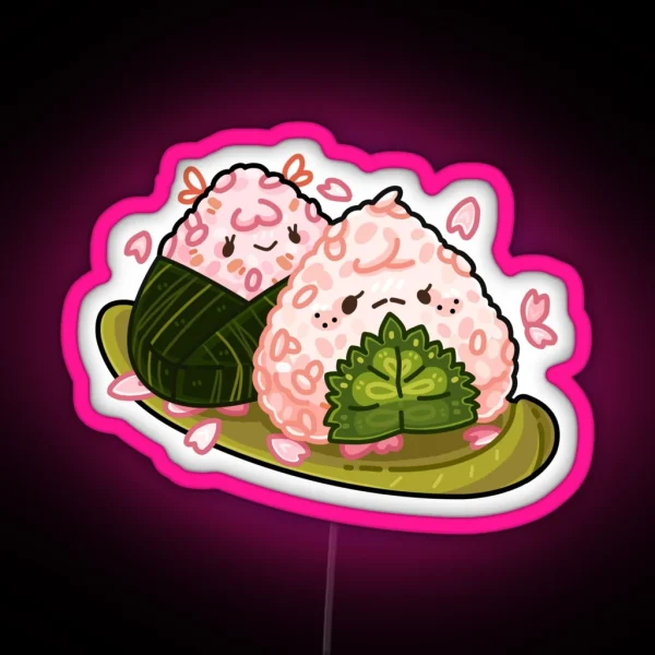 Konbini Sakura Onigiri RGB Neon Sign