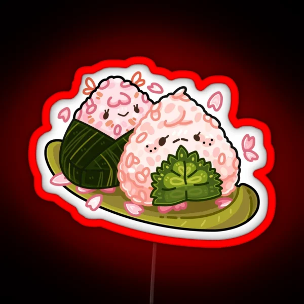 Konbini Sakura Onigiri RGB Neon Sign