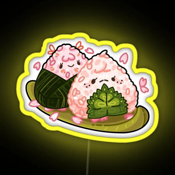 Konbini Sakura Onigiri RGB Neon Sign