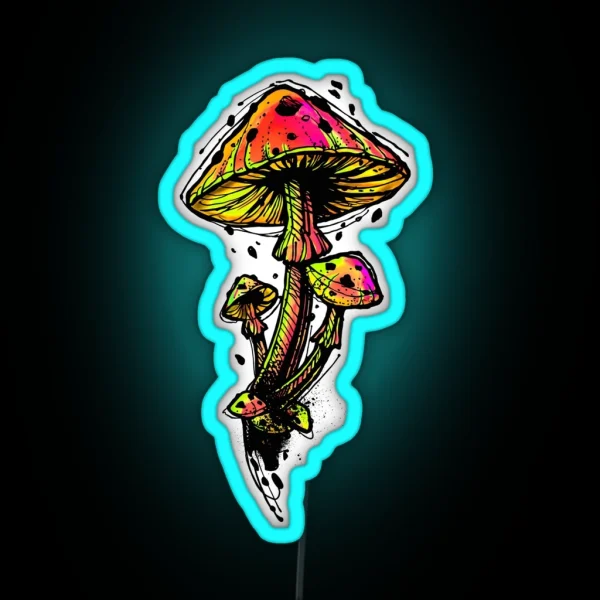 Kopie Von Psychedelic Mushrooms RGB Neon Sign