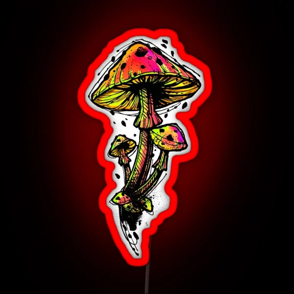 Kopie Von Psychedelic Mushrooms RGB Neon Sign
