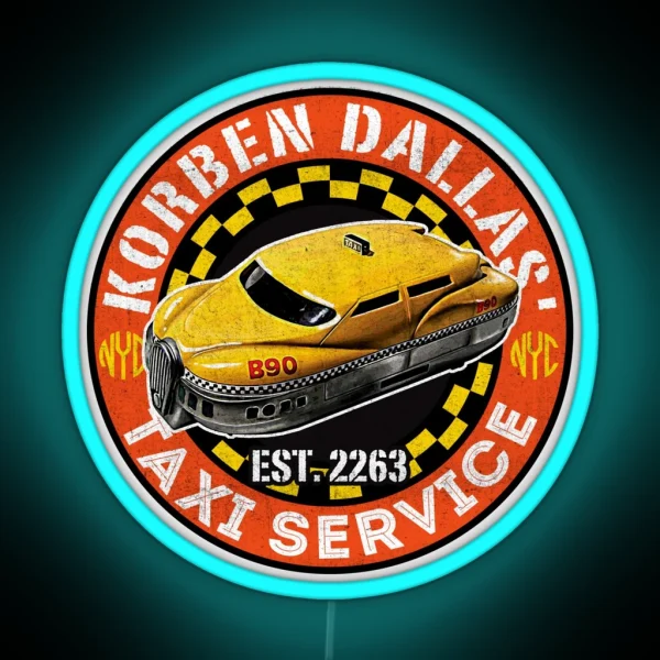 Korben Dallas Taxi Service RGB Neon Sign