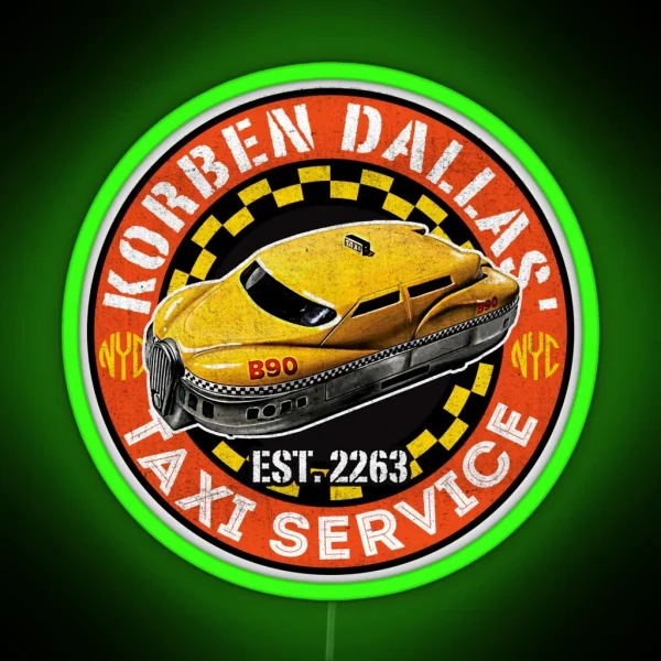 Korben Dallas Taxi Service RGB Neon Sign