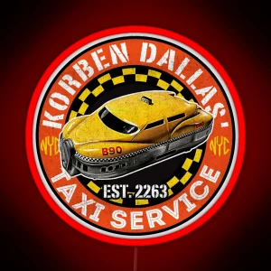 Korben Dallas Taxi Service RGB Neon Sign
